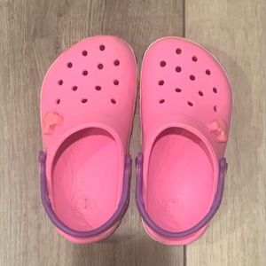 Minnie pink crocs Disney light up sz 2 kids